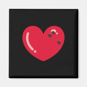 Aimant J'aime le Bowling Byll Coeurs Amoureux de Quilles
