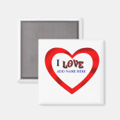 AIMANT J'AIME LE CADRE-MAGNET DU COEUR (Recto/Verso)