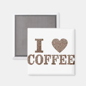Aimant J'aime le café (Recto/Verso)