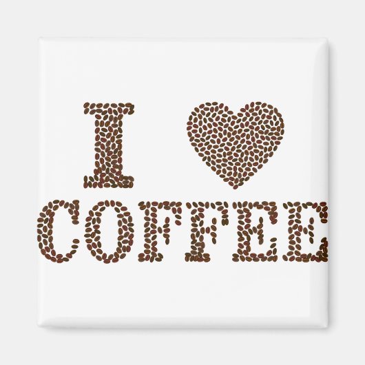 Aimant J'aime le café (Devant)