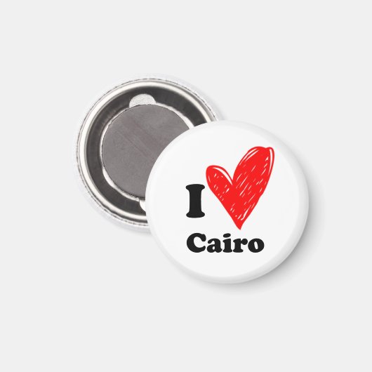 Aimant J'aime Le Caire (Recto/Verso)