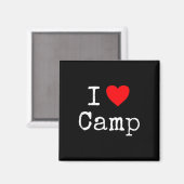 Aimant J'aime le camping (Recto/Verso)