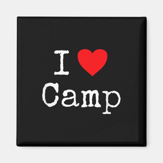 Aimant J'aime le camping (Devant)