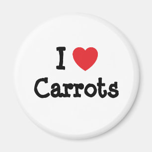 Aimant J'aime le coeur des carottes T-shirt
