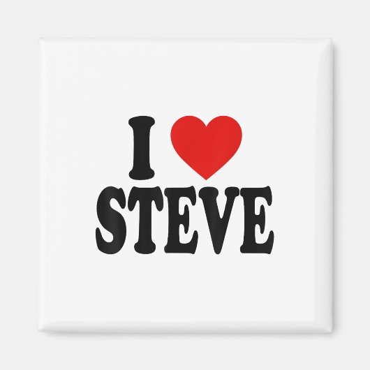 Aimant J'aime le coeur Steve _1 (Devant)
