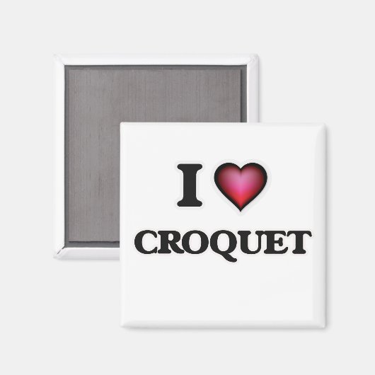Aimant J'aime le croquet (Recto/Verso)