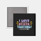 Aimant J'aime le dernier jour des tests de l'État Enseign (Recto/Verso)