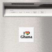 Aimant J'aime le drapeau du Ghana (In Situ (Lave-vaisselle))