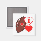 Aimant J'aime le football (Recto/Verso)