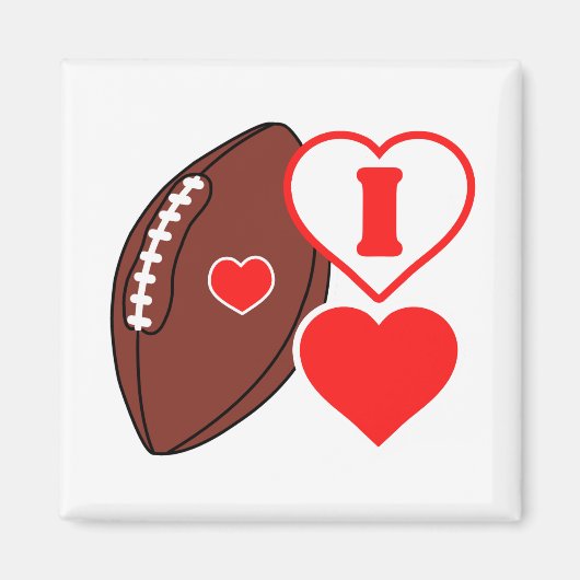 Aimant J'aime le football (Devant)