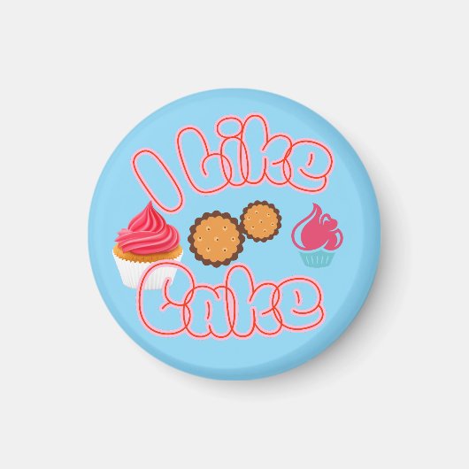 Aimant J'aime le gâteau (Devant)
