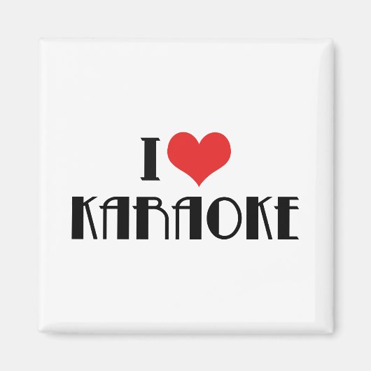 Aimant J'aime le karaoké (Devant)