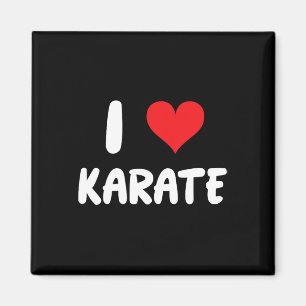 Aimant J'aime le Karaté - Cœur - Arts Martiaux