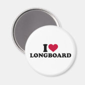 Aimant J'aime le long-board (Recto/Verso)