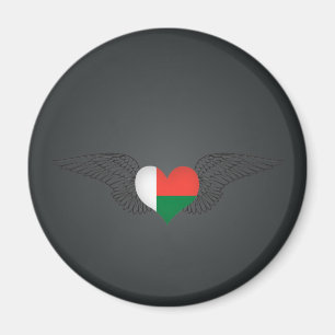 Aimant J'aime le Madagascar - ailes