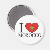 Aimant J'aime le Maroc (Recto/Verso)
