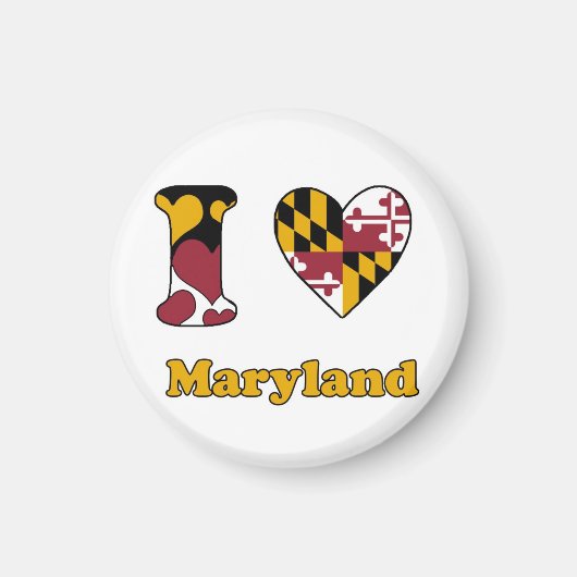 Aimant J'aime le Maryland (Devant)
