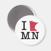 Aimant J'aime le Minnesota (Recto/Verso)