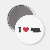 Aimant J'aime le Nebraska (Recto/Verso)