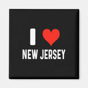 Aimant J'aime le New Jersey - Cœur - Voyage Souvenir de v
