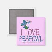 Aimant J'aime le Paon (Recto/Verso)