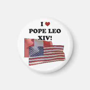 Aimant J'Aime Le Pape Leo XIV !
