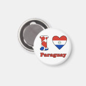 Aimant J'aime le Paraguay (Recto/Verso)