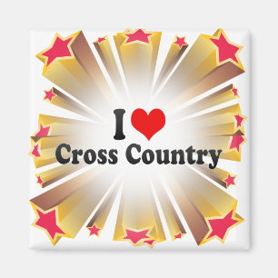 Aimant J'aime le pays croisé