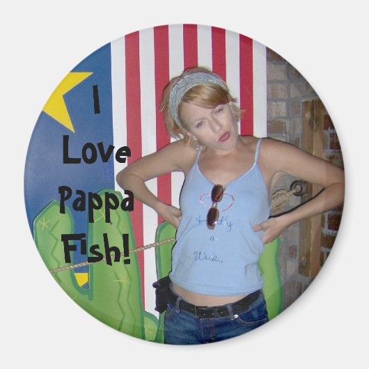 Aimant J'Aime Le Poisson Pappa ! (Devant)
