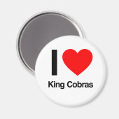 Aimant j'aime le roi cobras (Recto/Verso)