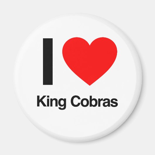 Aimant j'aime le roi cobras (Devant)