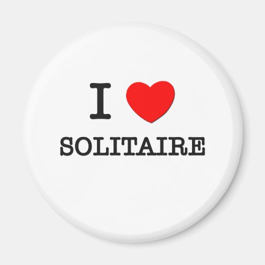 Aimant J'aime le solitaire (Devant)