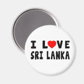 Aimant J'aime le Sri Lanka (Recto/Verso)