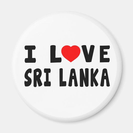 Aimant J'aime le Sri Lanka (Devant)