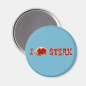 Aimant J'aime le steak (Recto/Verso)