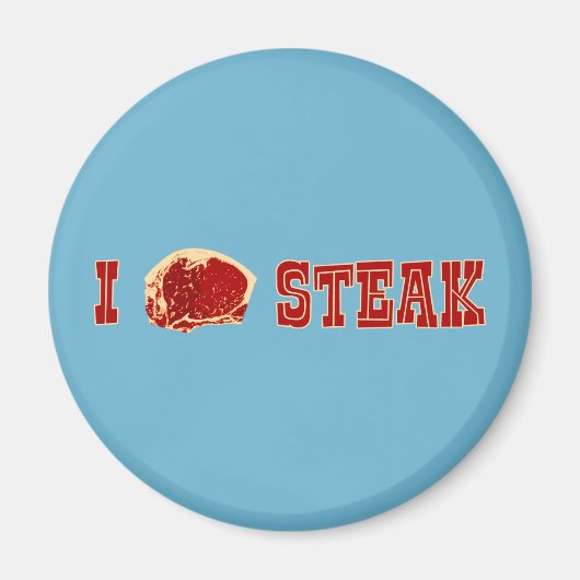 Aimant J'aime le steak (Devant)