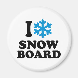 Aimant J'aime le surf des neiges