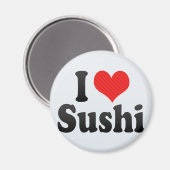 Aimant J'Aime Le Sushi (Recto/Verso)
