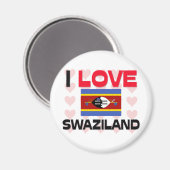 Aimant J'aime le Swaziland (Recto/Verso)