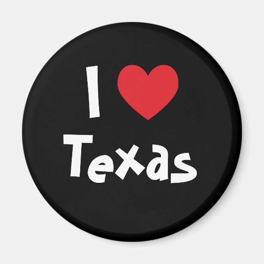 Aimant J'aime le Texas (Devant)
