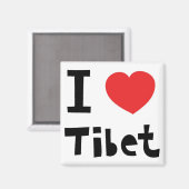Aimant J'aime le Tibet (Recto/Verso)