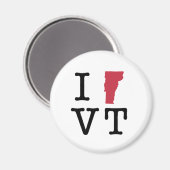 Aimant J'aime le Vermont (Recto/Verso)
