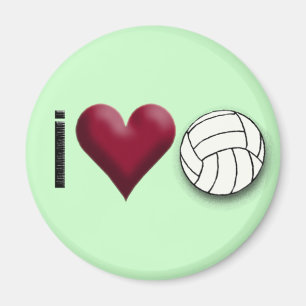Aimant j'aime le volleyball