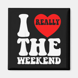 Aimant J'aime le week-end de la Saint-Valentin Cadeaux dr