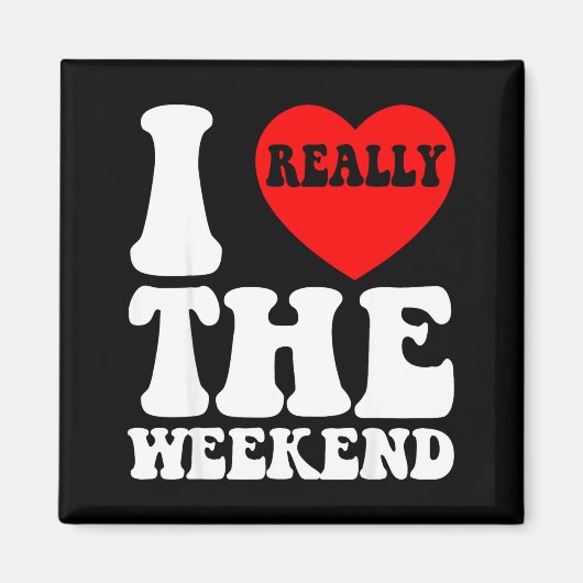 Aimant J'aime le week-end de la Saint-Valentin Cadeaux dr (Devant)