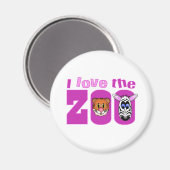 Aimant J'aime le zoo (Recto/Verso)