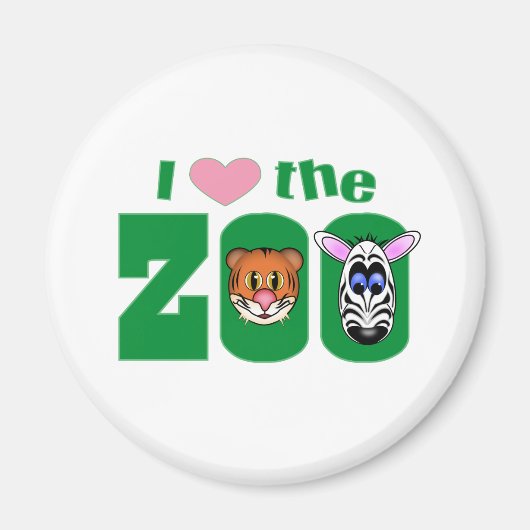 Aimant J'aime le ZOO (Devant)
