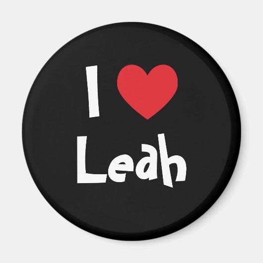 Aimant J'aime Leah (Devant)