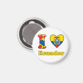 Aimant J'aime l'Equateur (Recto/Verso)