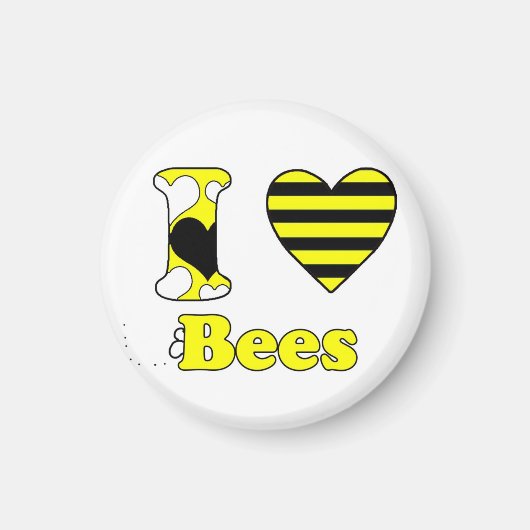 Aimant J'aime les abeilles (Devant)